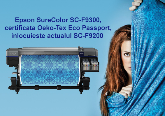 Lansarea noii imprimante cu sublimare Epson SureColor SC-F9300 stabileste noi standarde de performanta pentru imprimarea pe materiale textile